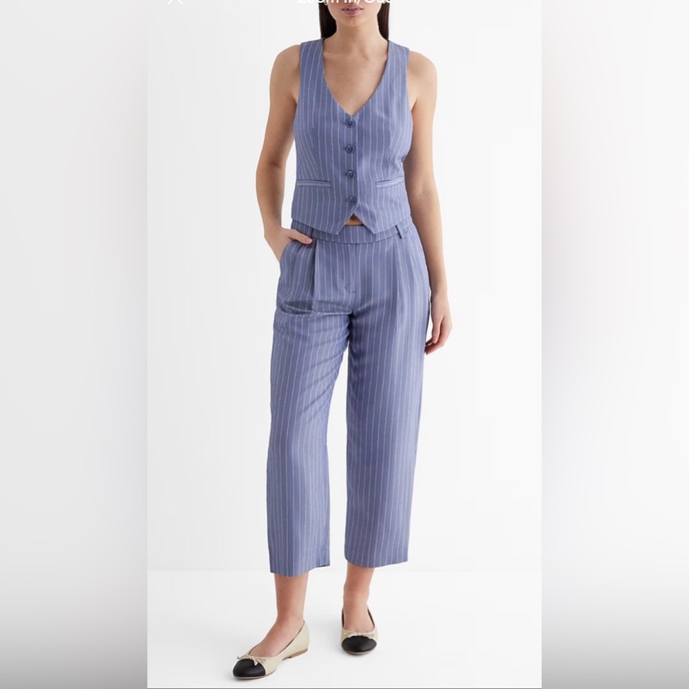 Set of 2, NWT Express Pinstripe Blazer Vest & Stylist Mid Rise Ankle Pan…